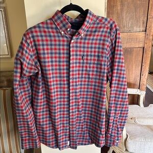 Men's Barbour Red and Blue Plaid Shirt